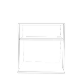 24" Wide x 24" High Microwave Cabinet - (White Cabinet Boxes - Thermofoil Doors)