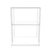 24" Wide x 30" High Microwave Cabinet - (White Cabinet Boxes - Thermofoil Doors)