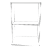 24" Wide x 34" High Microwave Cabinet - (White Cabinet Boxes - Thermofoil Doors)