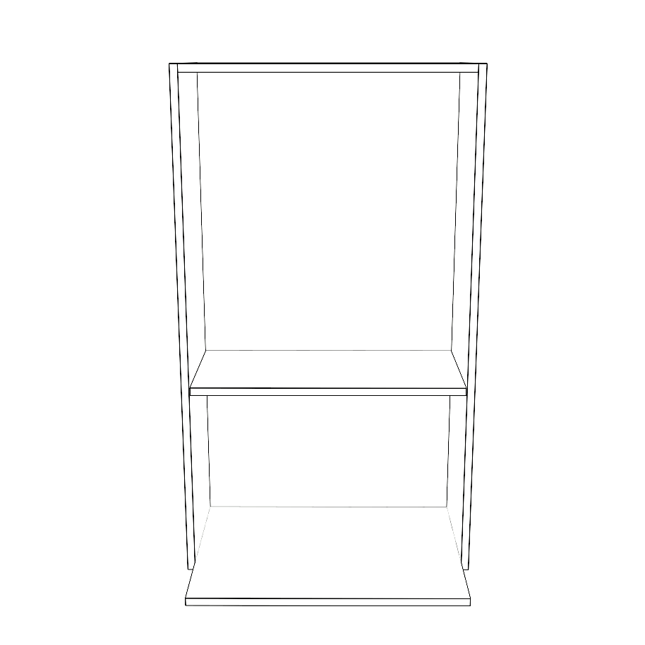 24" Wide x 42" High Microwave Cabinet - (White Cabinet Boxes - Painted Doors)