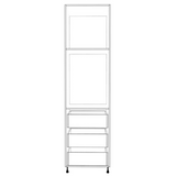 24" Wide Built In - 80-96 High - 34" 3 Drawer Max - 24 Deep - (White Cabinet Boxes - Thermofoil Doors)