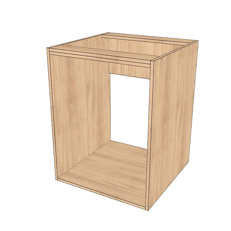 24" Wide Base Cabinet - Sink Cabinet - No Back - (Ply Wood Boxes - Painted Doors)