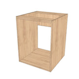 24" Wide Base Cabinet - Sink Cabinet - No Back - (Ply Wood Boxes - Painted Doors)