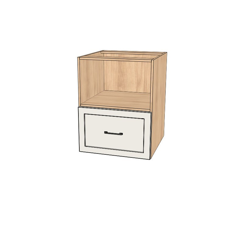 24" Wide Base Microwave Cabinet  - (Ply Wood Boxes - Thermofoil Doors)
