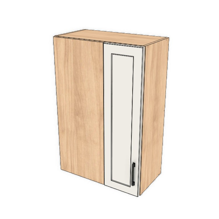 24" Wide 36" High Blind Corner Wall Cabinet - Door on Right/Left Side - (Ply Wood Boxes - Painted Doors)