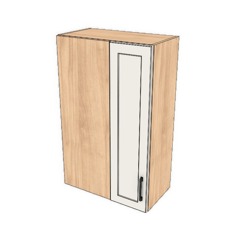 24" Wide 38" High Blind Corner Wall Cabinet - Door on Right/Left Side - (Ply Wood Boxes - Painted Doors)