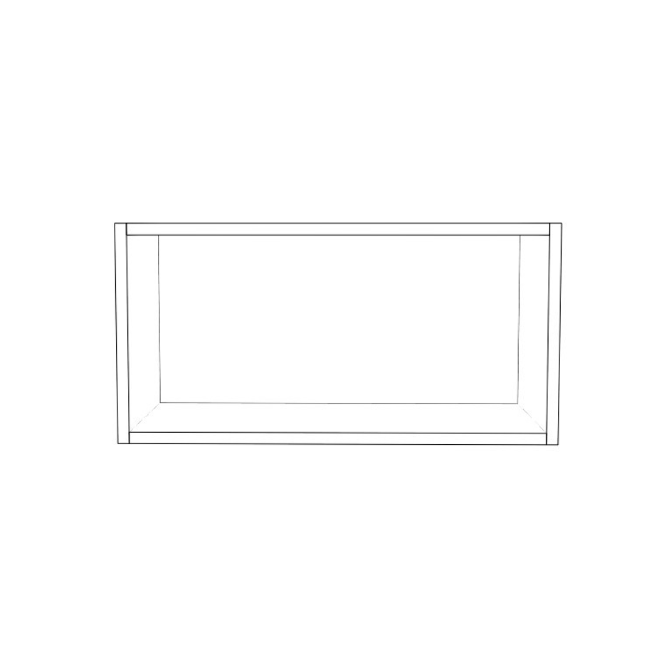 24" Wide x 12" High Wall Cabinet - (White Cabinet Boxes - Thermofoil Doors)