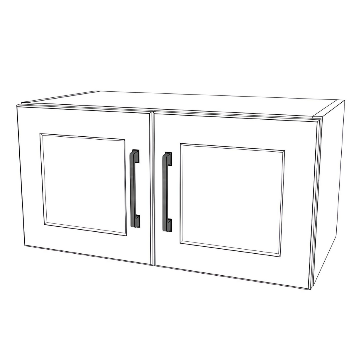 24" Wide x 12" High Stove/fridge Cabinet - (White Cabinet Boxes - Thermofoil Doors)