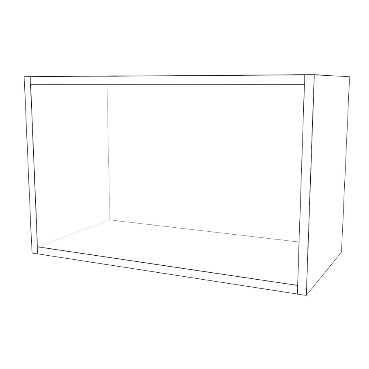 24" Wide x 15" High Stove/fridge  Cabinet - (White Cabinet Boxes - Thermofoil Doors)
