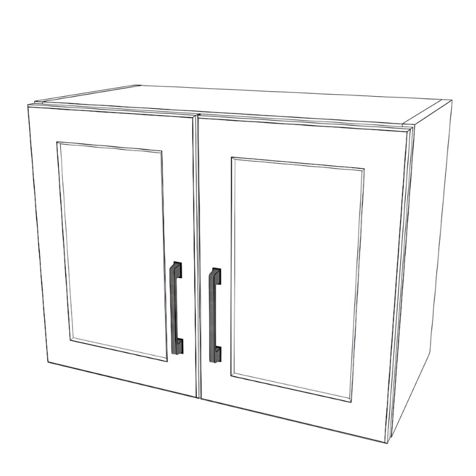 24" Wide x 18" High Stove/fridge Cabinet - (White Cabinet Boxes - Thermofoil Doors)
