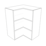 24x24" Wide x 30" High Corner Wall Cabinet - (White Cabinet Boxes - Thermofoil Doors)