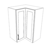 24x24" Wide x 34" High Corner Wall Cabinet - (White Cabinet Boxes - Thermofoil Doors)
