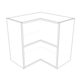 24x24" Wide x 24" High Corner Wall Cabinet - (White Cabinet Boxes - Thermofoil Doors)