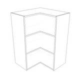 24x24" Wide x 34" High Corner Wall Cabinet - (White Cabinet Boxes - Thermofoil Doors)