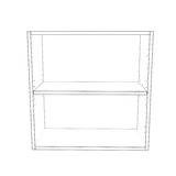 24" Wide x 24" High Wall Cabinet - (White Cabinet Boxes - Thermofoil Doors)