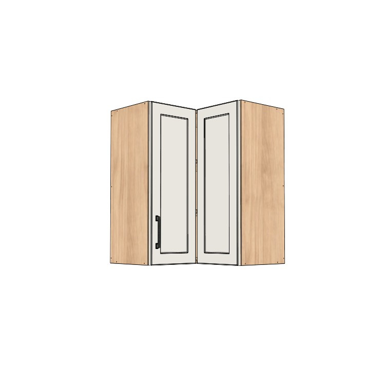 24x24" Wide x 30" High Corner Wall Cabinet - (Ply Wood Boxes - Painted Doors)