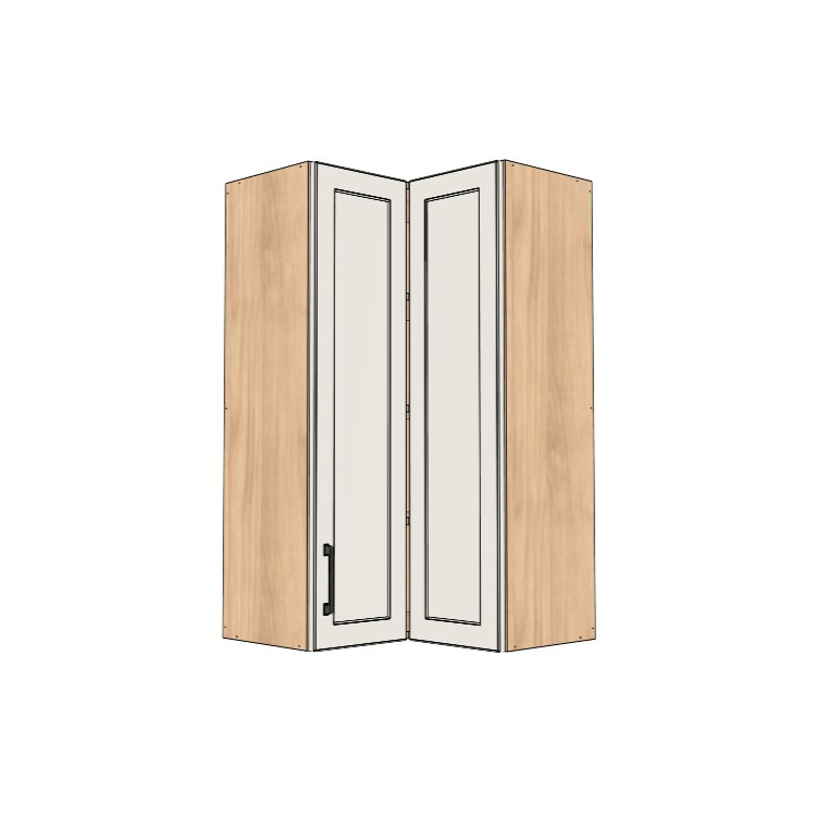 24x24" Wide x 42" High Corner Wall Cabinet - (Ply Wood Boxes - Thermofoil Doors)