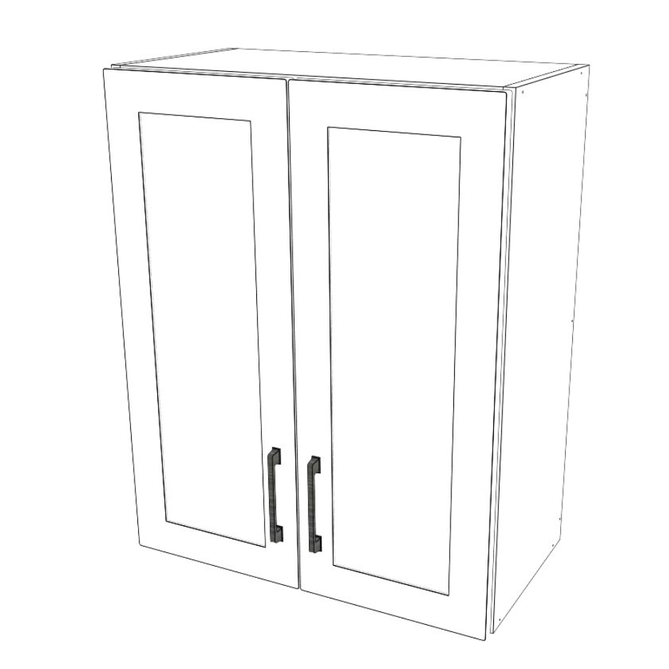 24" Wide x 30" High x 24" Deep  Stove/fridge Cabinet - (White Cabinet Boxes - Thermofoil Doors)