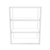 24" Wide x 30" High Wall Cabinet - (White Cabinet Boxes - Thermofoil Doors)