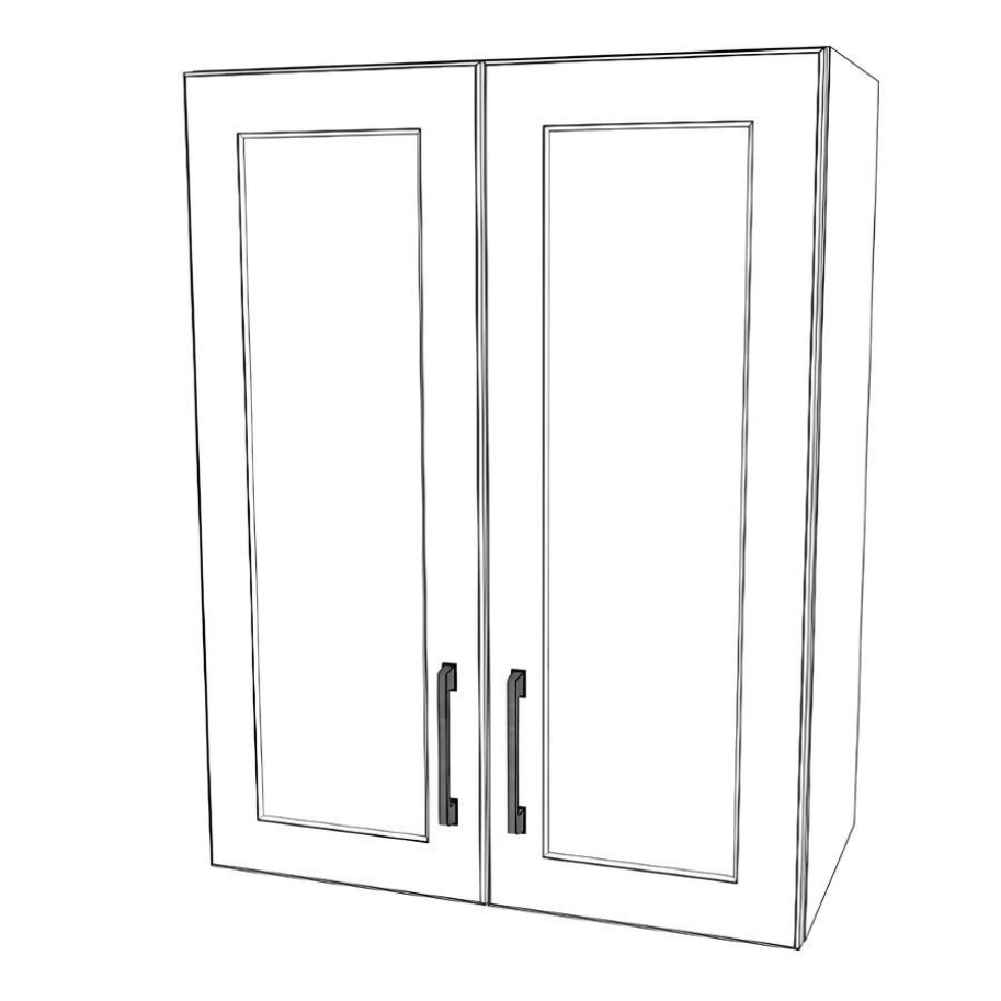 24" Wide x 30" High Wall Cabinet - (White Cabinet Boxes - Thermofoil Doors)