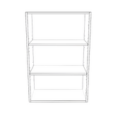 24" Wide x 36" High Wall Cabinet - (White Cabinet Boxes - Thermofoil Doors)