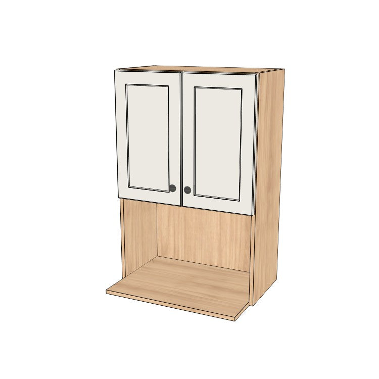 24" Wide x 36" High Microwave Cabinet - (Ply Wood Boxes - Thermofoil Doors)