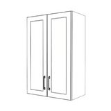 24" Wide x 36" High Wall Cabinet - (White Cabinet Boxes - Thermofoil Doors)