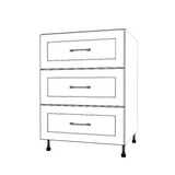 25" Wide Drawer Cabinet - (White Cabinet Boxes - Painted Doors)