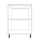 25" Wide Base Cabinet - (White Cabinet Boxes - Thermofoil Doors)