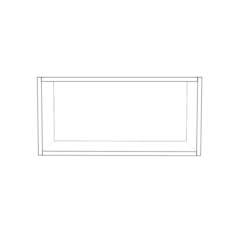 25" Wide x 12" High Wall Cabinet - (White Cabinet Boxes - Thermofoil Doors)