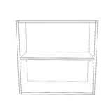 25" Wide x 24" High Wall Cabinet - (White Cabinet Boxes - Thermofoil Doors)