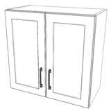 25" Wide x 24" High Wall Cabinet - (White Cabinet Boxes - Thermofoil Doors)