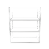 25" Wide x 30" High Wall Cabinet - (White Cabinet Boxes - Thermofoil Doors)