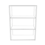 25" Wide x 34" High Wall Cabinet - (White Cabinet Boxes - Thermofoil Doors)