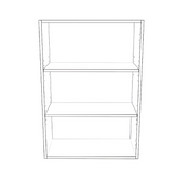25" Wide x 36" High Wall Cabinet - (White Cabinet Boxes - Thermofoil Doors)