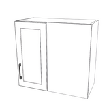 26" Wide 24" High Blind Corner Wall Cabinet - Door on Right/Left Side - (White Cabinet Boxes - Thermofoil Doors)
