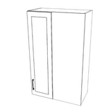 26" Wide 42" High Blind Corner Wall Cabinet - Door on Right/Left Side - (White Cabinet Boxes - Thermofoil Doors)