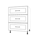 26" Wide Drawer Cabinet - (White Cabinet Boxes - Painted Doors)