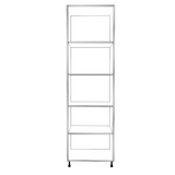 27" Wide Tall Pantry Cabinet - (White Cabinet Boxes - Thermofoil Doors) 24 D