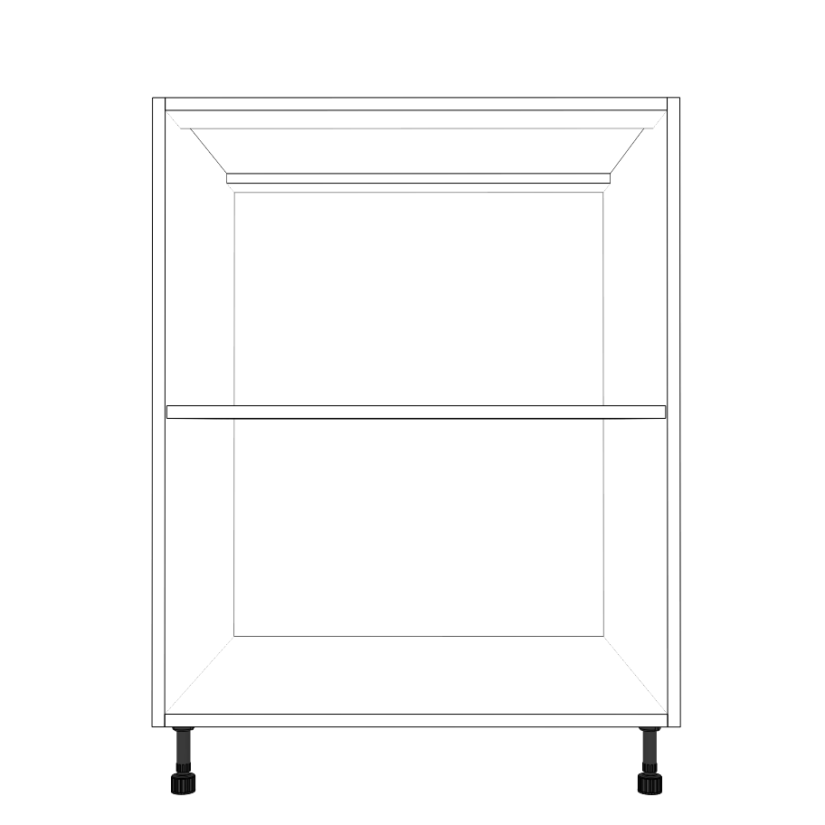 26" Wide Base Cabinet - (White Cabinet Boxes - Thermofoil Doors)