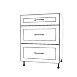 26" Wide Drawer Cabinet - (White Cabinet Boxes - Painted Doors)