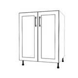 26" Wide Base Cabinet - (White Cabinet Boxes - Thermofoil Doors)