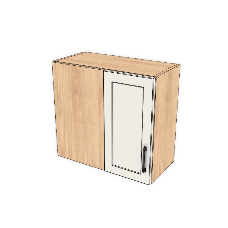 26" Wide 24" High Blind Corner Wall Cabinet - Door on Right/Left Side - (Ply Wood Boxes - Painted Doors)