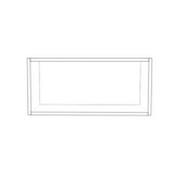 26" Wide x 12" High Wall Cabinet - (White Melamine Cabinet Boxes - Painted Doors)