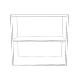 26" Wide x 24" High Wall Cabinet - (White Cabinet Boxes - Thermofoil Doors)