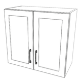 26" Wide x 24" High Wall Cabinet - (White Cabinet Boxes - Thermofoil Doors)