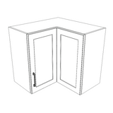 26x26" Wide x 24" High Corner Wall Cabinet - (White Cabinet Boxes - Painted Doors)