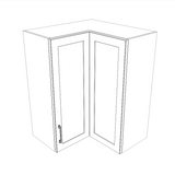 26x26" Wide x 34" High Corner Wall Cabinet - (White Cabinet Boxes - Painted Doors)