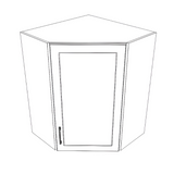 26x26" Wide x 34" High Corner Wall Cabinet - (White Cabinet Boxes - Painted Doors)