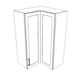 26x26" Wide x 42" High Corner Wall Cabinet - (White Cabinet Boxes - Thermofoil Doors)